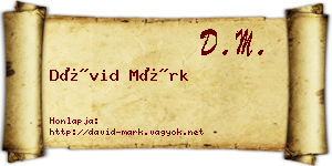 Dávid Márk névjegykártya