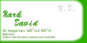 mark david business card